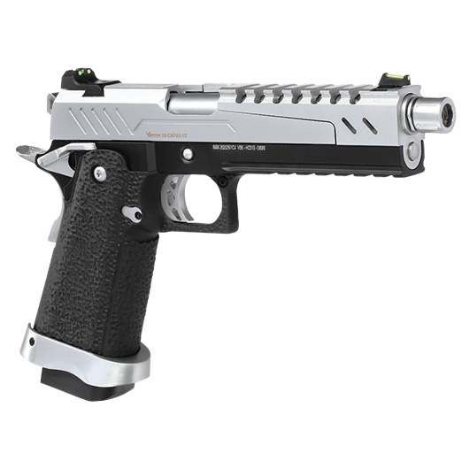 Vorsk Airsoft Hi-Capa 5.1 Split-Slide Vollmetall GBB 6mm BB chrome / schwarz Bild 7