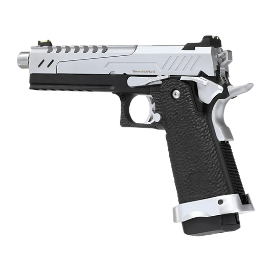 Vorsk Airsoft Hi-Capa 5.1 Split-Slide Vollmetall GBB 6mm BB chrome / schwarz Bild 8