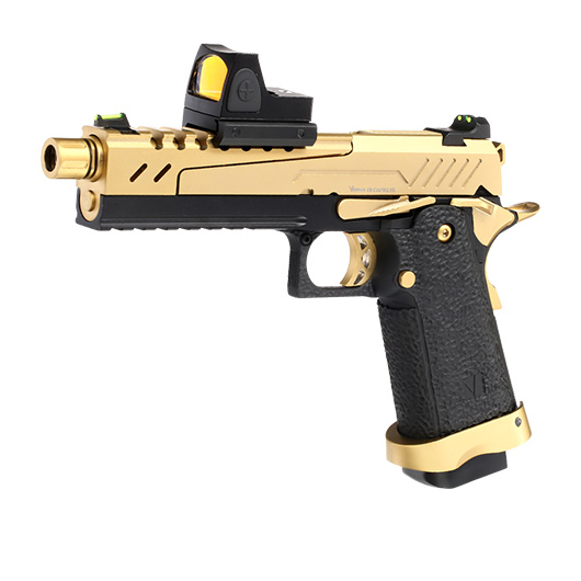 Vorsk Airsoft Hi-Capa 5.1 Split-Slide mit HD5141 LPZ Vollmetall GBB 6mm BB gold / schwarz