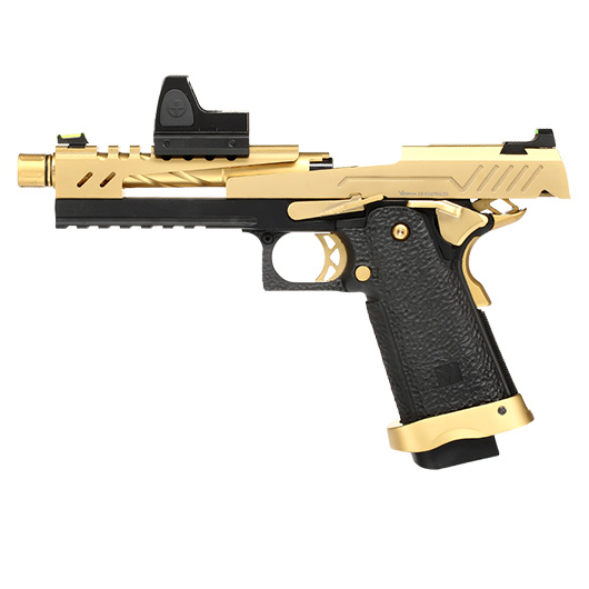 Vorsk Airsoft Hi-Capa 5.1 Split-Slide mit HD5141 LPZ Vollmetall GBB 6mm BB gold / schwarz Bild 2