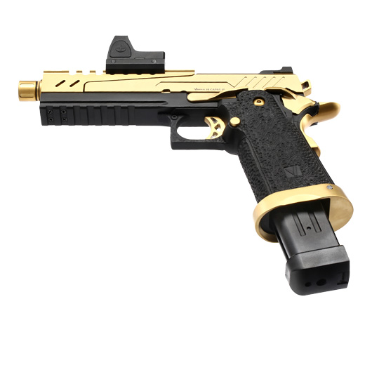 Vorsk Airsoft Hi-Capa 5.1 Split-Slide mit HD5141 LPZ Vollmetall GBB 6mm BB gold / schwarz Bild 5