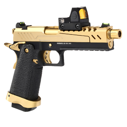 Vorsk Airsoft Hi-Capa 5.1 Split-Slide mit HD5141 LPZ Vollmetall GBB 6mm BB gold / schwarz Bild 7