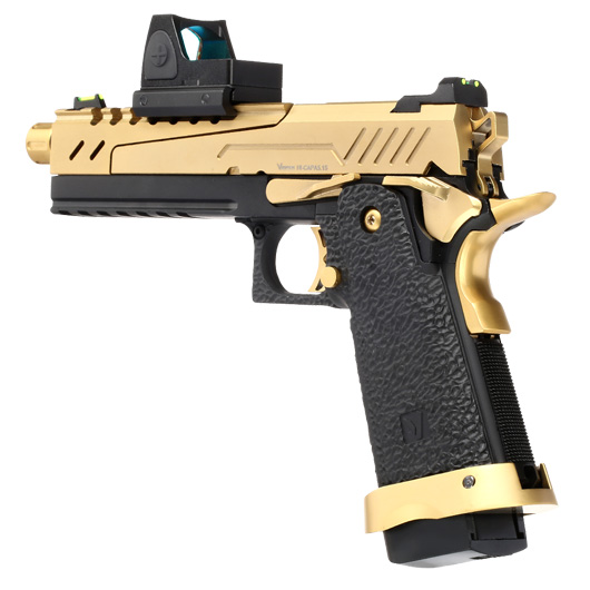 Vorsk Airsoft Hi-Capa 5.1 Split-Slide mit HD5141 LPZ Vollmetall GBB 6mm BB gold / schwarz Bild 8