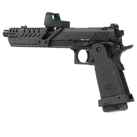 Vorsk Airsoft Hi-Capa Titan 7 Split-Slide mit HD5141 LPZ Vollmetall GBB 6mm BB schwarz Bild 8