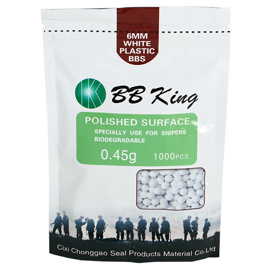 BB King Sniper Precision BIO BBs 0.45g 1.000er Beutel hellbraun