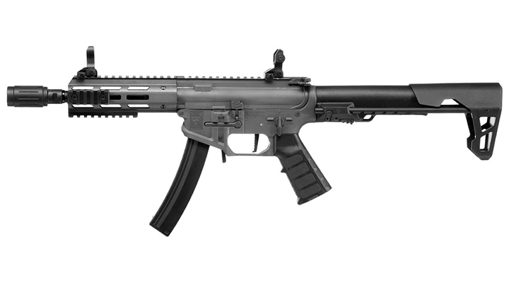 King Arms PDW 9mm SBR M-LOK Polymergehuse S-AEG 6mm BB Urban Grey Bild 1