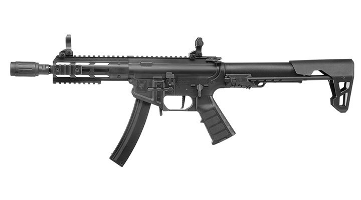 King Arms PDW 9mm SBR M-LOK Polymergehuse S-AEG 6mm BB schwarz Bild 1