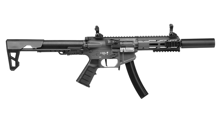 King Arms PDW 9mm SBR SD M-LOK Polymergehuse S-AEG 6mm BB Urban Grey Bild 2