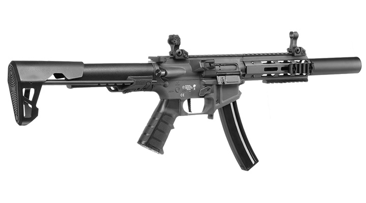 King Arms PDW 9mm SBR SD M-LOK Polymergehuse S-AEG 6mm BB Urban Grey Bild 3