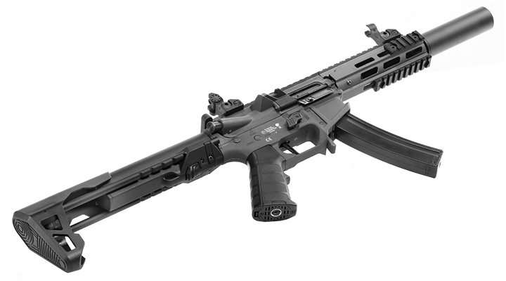King Arms PDW 9mm SBR SD M-LOK Polymergehuse S-AEG 6mm BB Urban Grey Bild 5