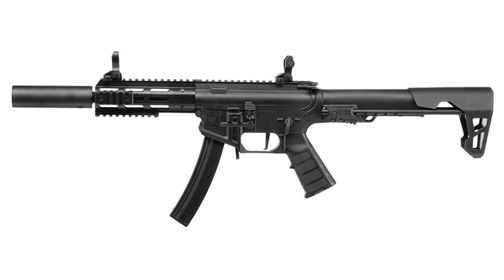 King Arms PDW 9mm SBR M-LOK SD Polymergehuse S-AEG 6mm BB schwarz Bild 1
