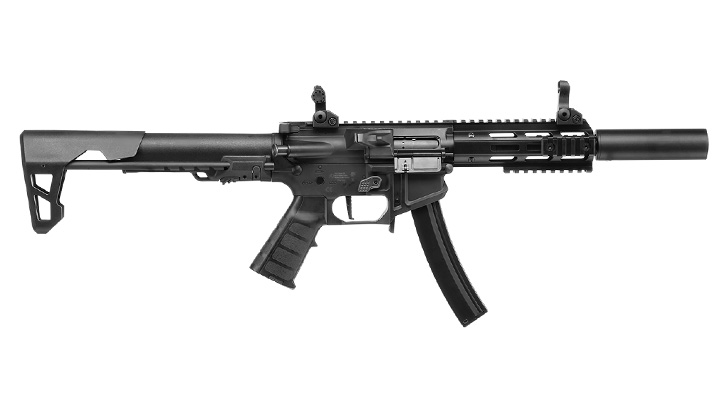 King Arms PDW 9mm SBR M-LOK SD Polymergehuse S-AEG 6mm BB schwarz Bild 2