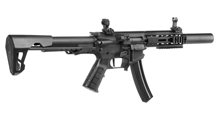 King Arms PDW 9mm SBR M-LOK SD Polymergehuse S-AEG 6mm BB schwarz Bild 3