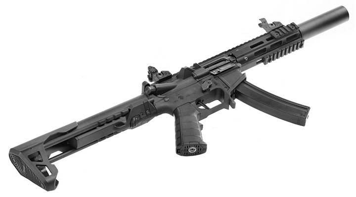 King Arms PDW 9mm SBR M-LOK SD Polymergehuse S-AEG 6mm BB schwarz Bild 5