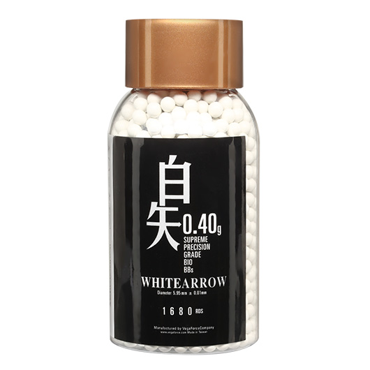 VFC White Arrow Supreme Precision Grade BIO BBs 0.40g 1.680er Flasche weiss