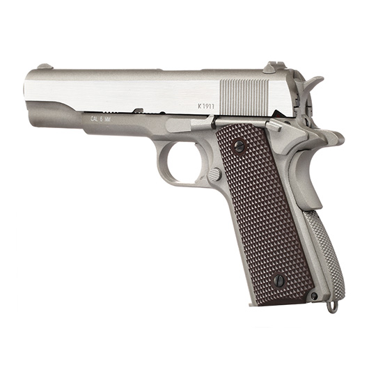 KWC M1911A1 Military Vollmetall CO2 BlowBack 6mm BB Stainless-Grey - Special Limited Edition Bild 8