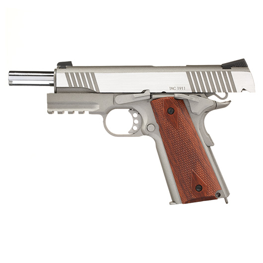 KWC M1911 A1 TAC Vollmetall CO2 BlowBack 6mm BB Stainless-Grey - Special Limited Edition Bild 2