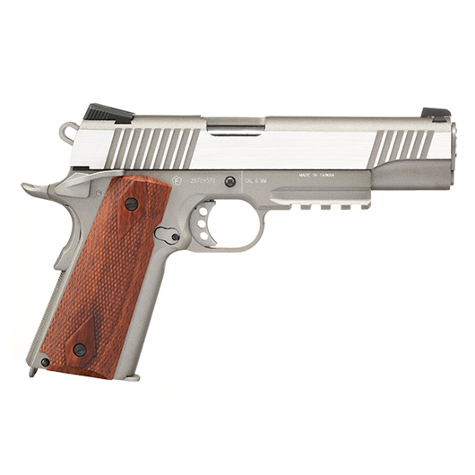 KWC M1911 A1 TAC Vollmetall CO2 BlowBack 6mm BB Stainless-Grey - Special Limited Edition Bild 3