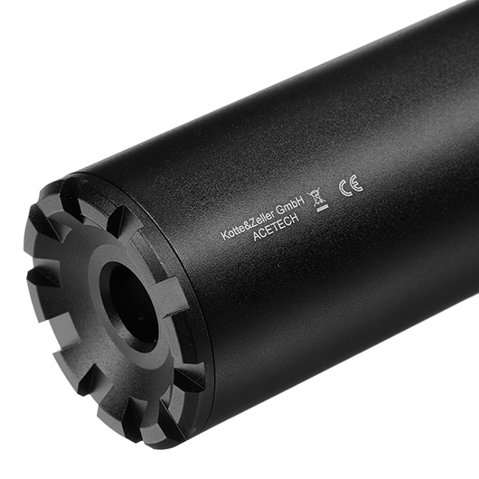 Acetech Predator S R Aluminium Mock Silencer Tracer Unit inkl. Li-Ion Akku 14mm- schwarz Bild 4