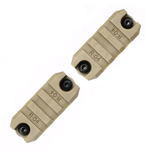 Ares M-Lok 21mm Polymer-Schienen Set 3 Slots / 50mm (2 Stck) Dark Earth