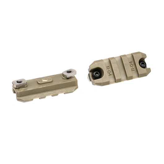 Ares M-Lok 21mm Polymer-Schienen Set 3 Slots / 50mm (2 Stck) Dark Earth Bild 1