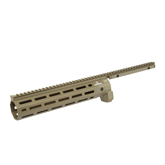 Ares Amoeba M-LOK CNC Aluminium Railed Handguard f. Striker Gewehrserie Dark Earth