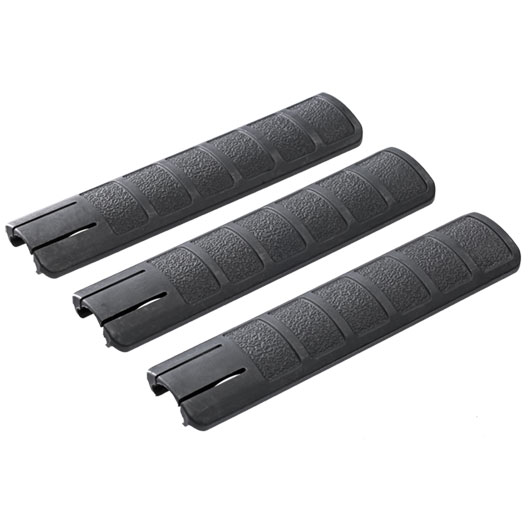 Evolution TangoDown Rail Grip Rail Cover 156mm / 6 Mulden (3er Set) schwarz