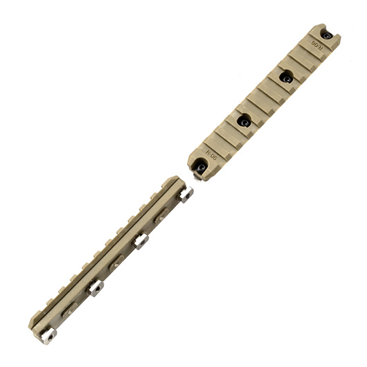 Ares M-Lok 21mm Polymer-Schienen Set 11 Slots / 129mm (2 Stck) Dark Earth Bild 1