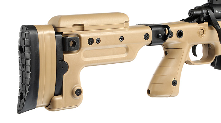 ASG / Archwick Accuracy Int. USMC MK13 Compact Bolt Action Snipergewehr Springer 6mm BB Tan Bild 10