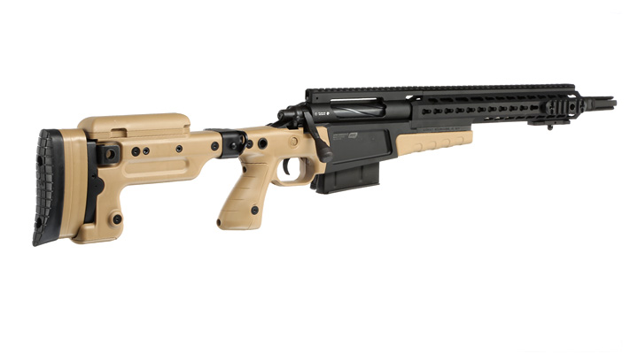 ASG / Archwick Accuracy Int. USMC MK13 Compact Bolt Action Snipergewehr Springer 6mm BB Tan Bild 3