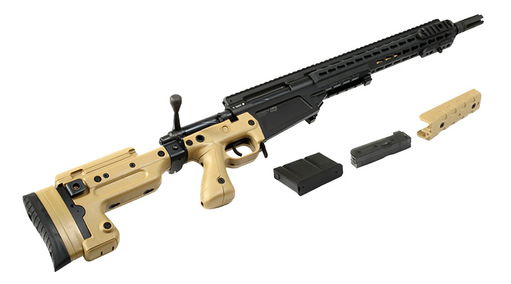 ASG / Archwick Accuracy Int. USMC MK13 Compact Bolt Action Snipergewehr Springer 6mm BB Tan Bild 6