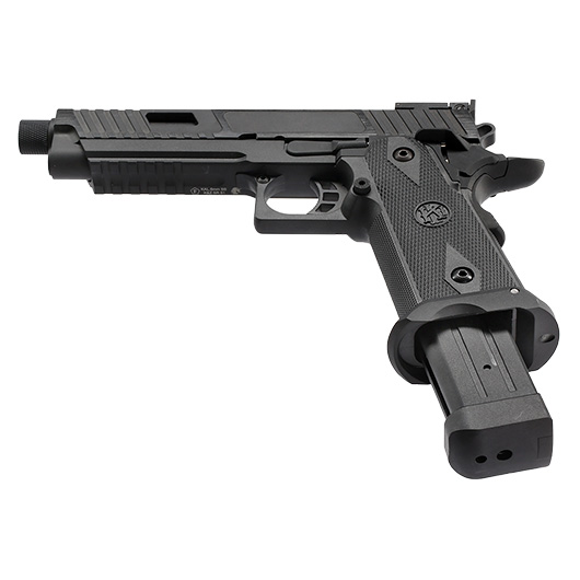 KLI Hi-Capa 5.1 Kiki Mora Airsoftpistole Vollmetall GBB 6mm BB Blackout Edition inkl. Koffer Bild 5