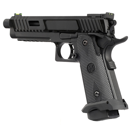 KLI Hi-Capa 5.1 Kiki Mora Airsoftpistole Vollmetall GBB 6mm BB Blackout Edition inkl. Koffer Bild 8