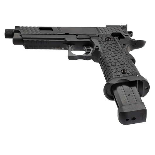 KLI Hi-Capa 5.1 Baba Yaga Airsoftpistole Vollmetall GBB 6mm BB Blackout Edition inkl. Koffer Bild 5