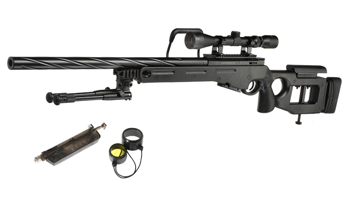 Well MB4420D SV-98 Snipergewehr inkl. Zweibein / Zielfernrohr Springer 6mm BB schwarz