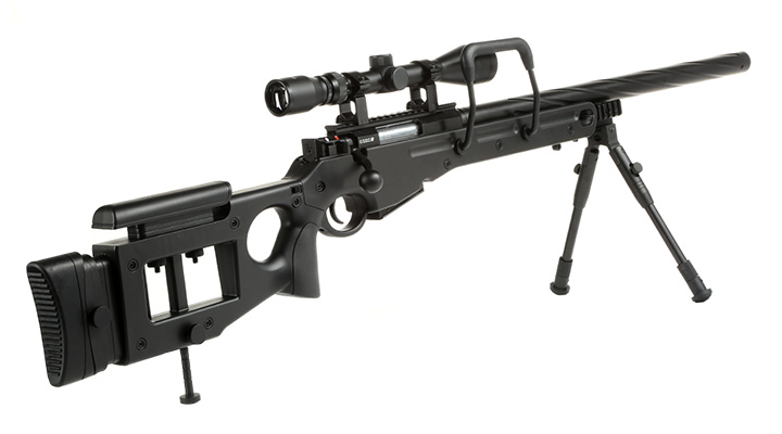 Well MB4420D SV-98 Snipergewehr inkl. Zweibein / Zielfernrohr Springer 6mm BB schwarz Bild 3