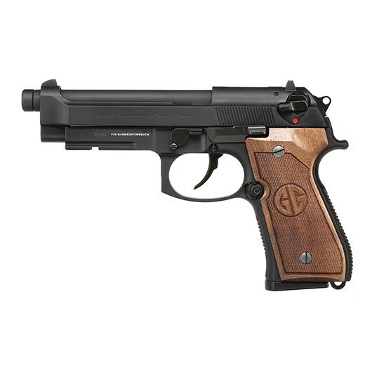 G&G GPM92 GP2 Vollmetall GBB 6mm BB schwarz inkl. Pistolenkoffer - Walnussholz Limited Edition Bild 1
