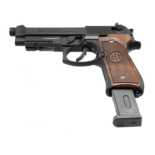 G&G GPM92 GP2 Vollmetall GBB 6mm BB schwarz inkl. Pistolenkoffer - Walnussholz Limited Edition Bild 5