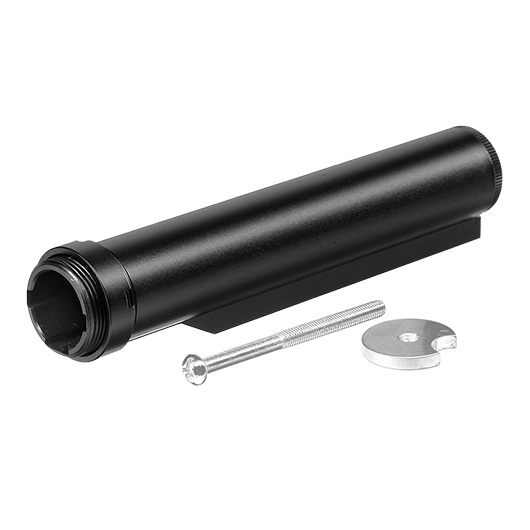 Big Dragon M4 Aluminium Stock-Tube mit 6 Positionen und Abdeckung schwarz