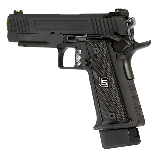 EMG / Salient Arms Int. DS 2011 Hi-Capa 4.3 Vollmetall GBB 6mm BB schwarz - Collectors Steel Edition Bild 8