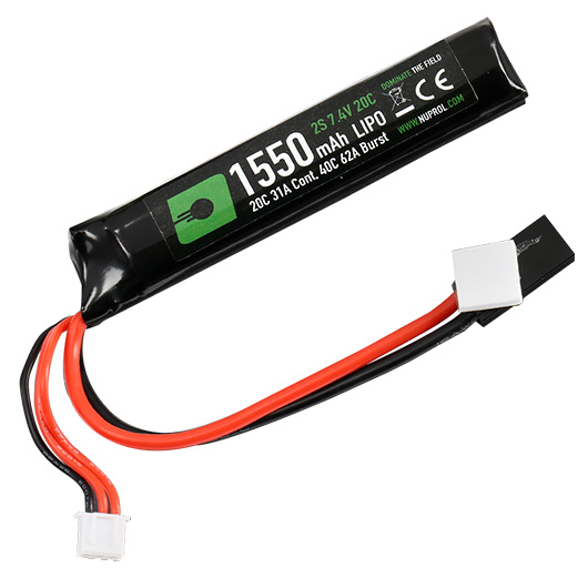 Nuprol Power Series LiPo Akku 7,4V 1550mAh 20C / 40C Stick-Type m. Mini-Tam Anschluss Bild 1