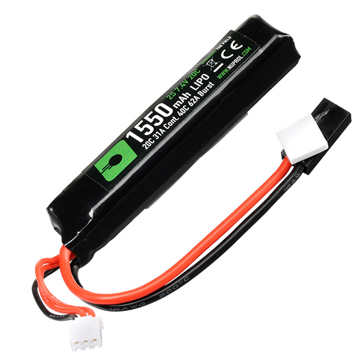 Nuprol Power Series LiPo Akku 7,4V 1550mAh 20C / 40C Stick-Type m. Mini-Tam Anschluss Bild 2