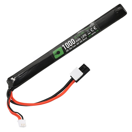 Nuprol Power Series LiPo Akku 7,4V 1000mAh 20C / 40C Slim Stick-Type m. Mini-Tam Anschluss Bild 1