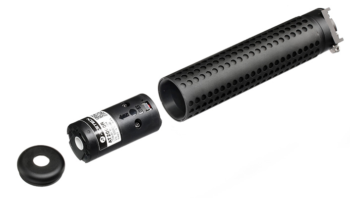 Acetech / VFC Predator Suppressor Aluminium Tracer Unit inkl. Li-Ion / Stahl Flash-Hider 14mm- schwarz Bild 6