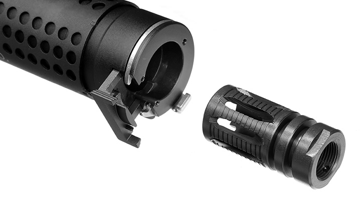 Acetech / VFC Predator Suppressor Aluminium Tracer Unit inkl. Li-Ion / Stahl Flash-Hider 14mm- schwarz Bild 9