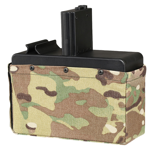 G&G M4 / M16 LMG Box-Magazin Hi-Cap 2500 Schuss Multicam - elektrisch Bild 4