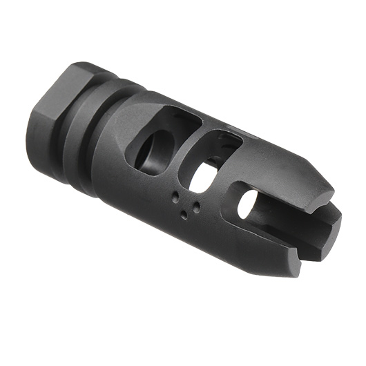 APS / EMG Falkor Defense VG6 Epsilon CNC Aluminium Muzzle Break schwarz 14mm- Bild 1