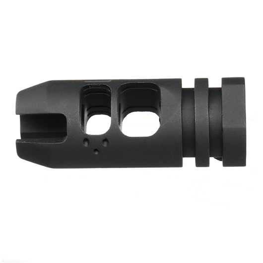 APS / EMG Falkor Defense VG6 Epsilon CNC Aluminium Muzzle Break schwarz 14mm- Bild 4