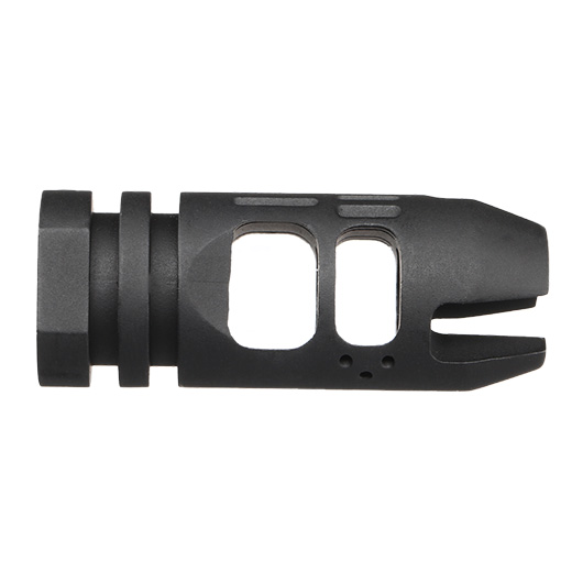 APS / EMG Falkor Defense VG6 Epsilon CNC Aluminium Muzzle Break schwarz 14mm- Bild 5