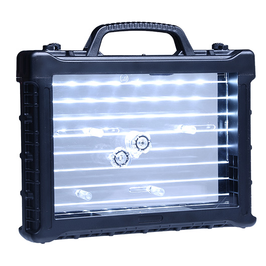 Wei-ETech UPC Ultimate Pistol Case mit LED-Beleuchtung Koffer 31 x 27 x 7 cm schwarz